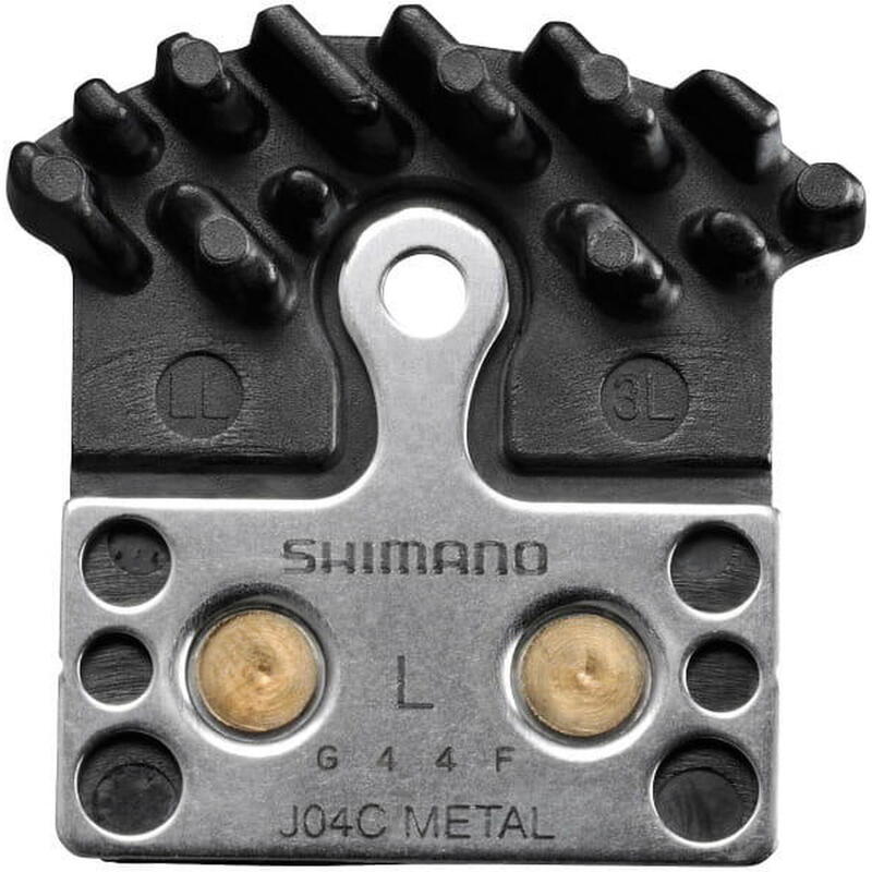 Jeu de plaquettes de frein à disque Shimano J04C métal avec ailettes de