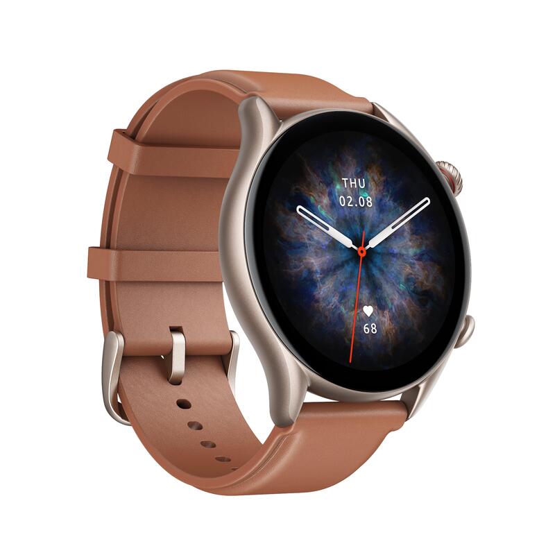 GTR 3 Pro 智能手錶 國際版 - 褐色皮革