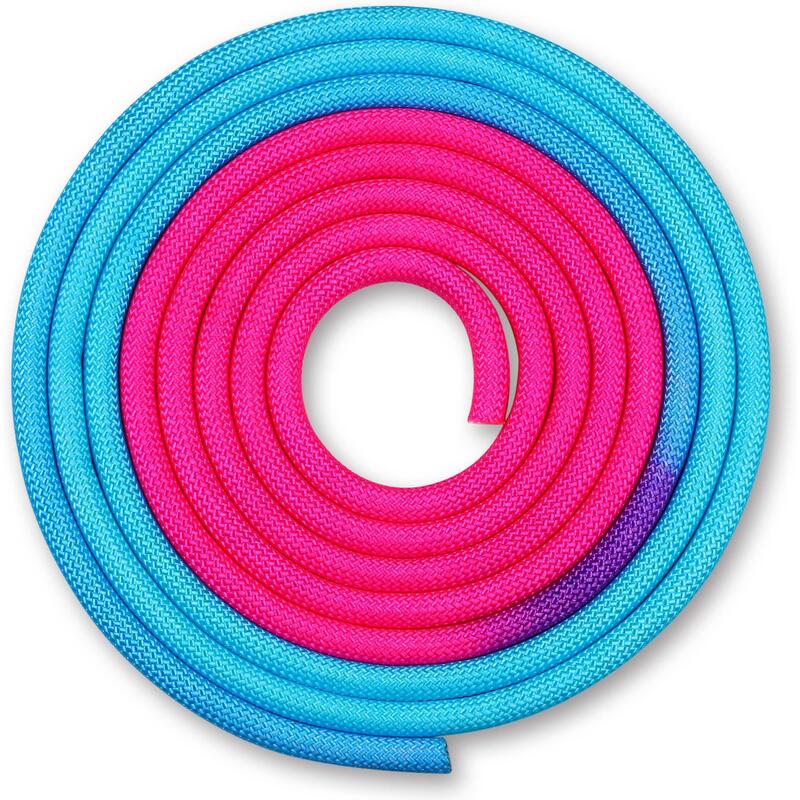 Cuerda para Gimnasia Rítmica Ponderada 165g INDIGO Bicolor 3 m Azul Claro-Rosa