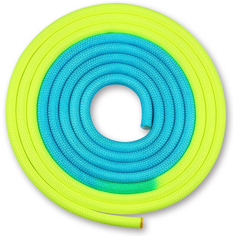 Cuerda para Gimnasia Rítmica Ponderada 165g INDIGO Bicolor 3 m Amarillo-Azul