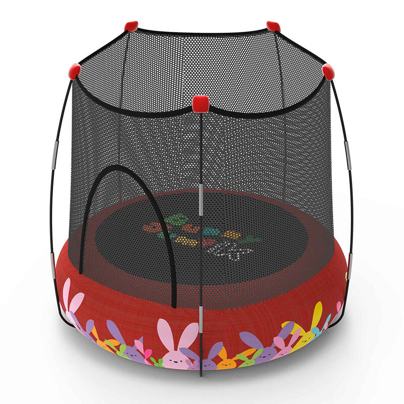 Trampolín Kohala 2 en 1 parque de juegos y cama elástica- Rojo