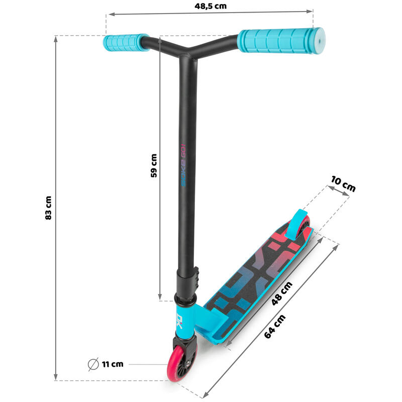 Patinete freestyle adulto Soke Go multicolor