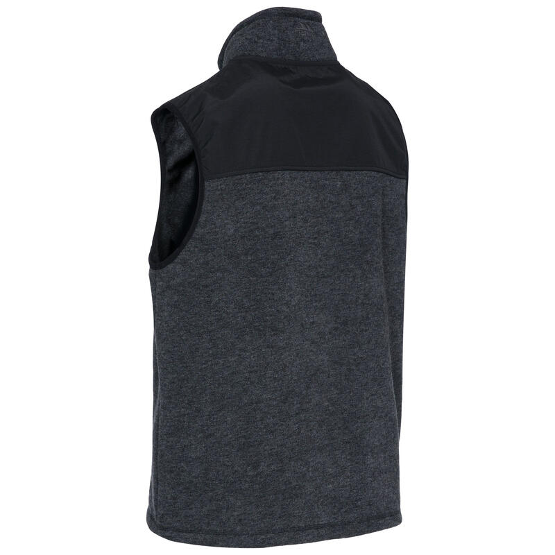 Veste polaire sans manches LEAFMINER Homme (Noir chiné)