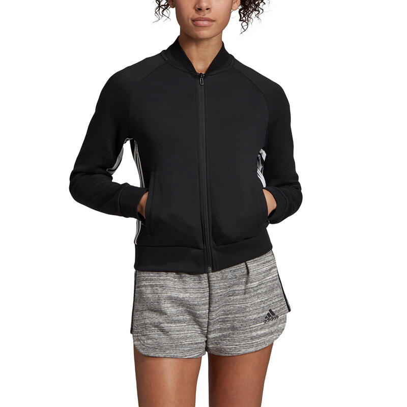 Női pulóver, adidas Must Haves 3 Stripes Track Jacket, fekete