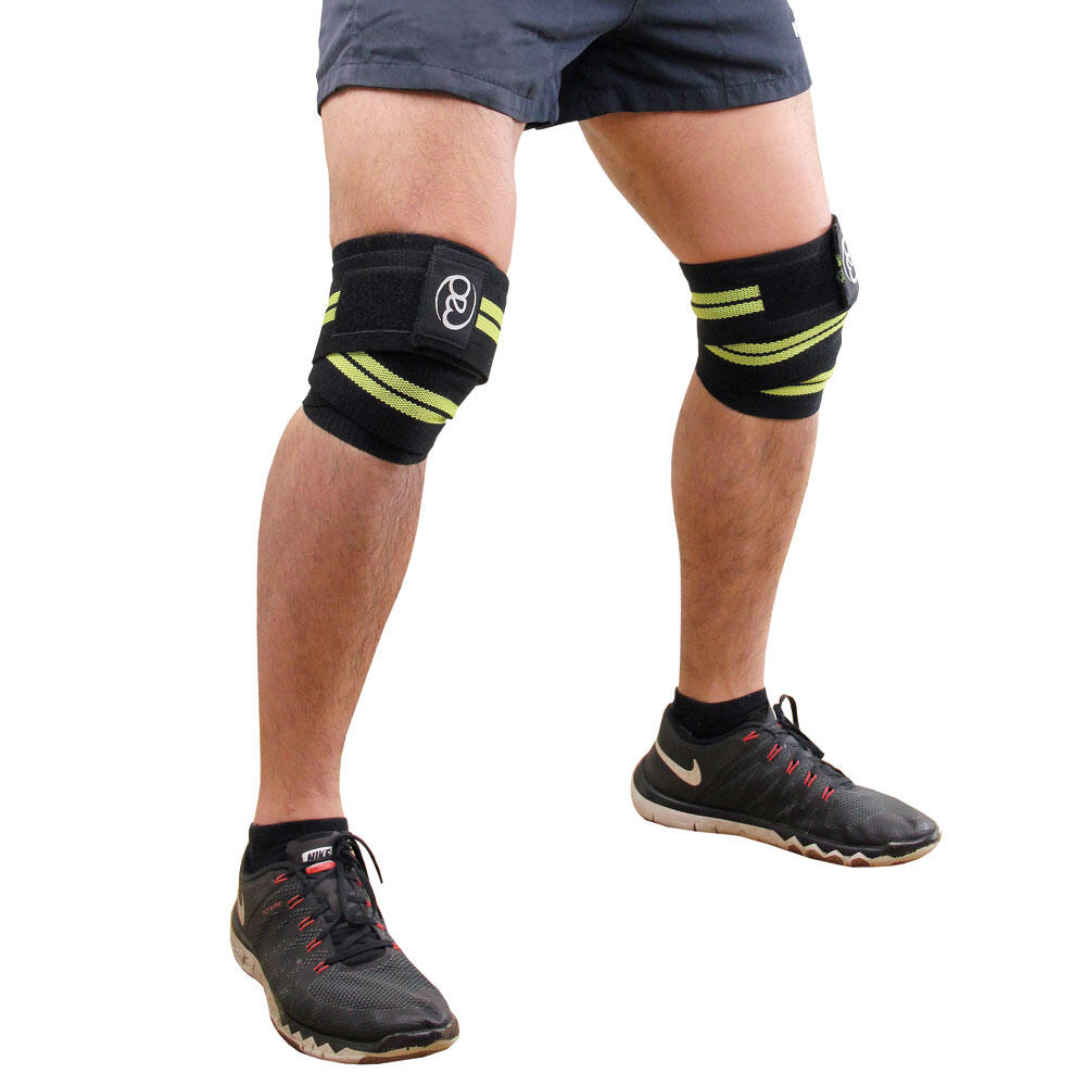 Unisex Adult Knee Wrap (Black/Yellow) 2/3