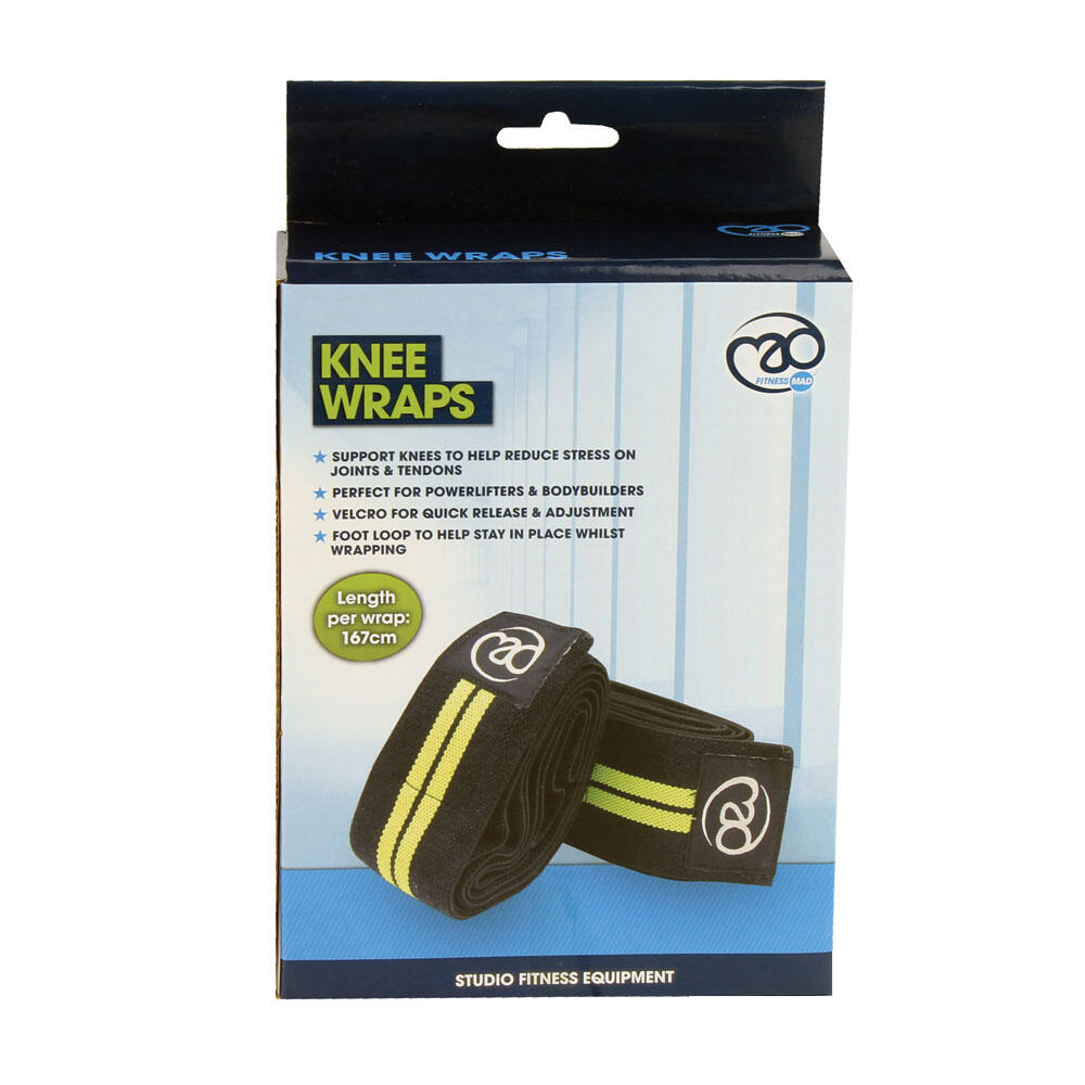 Unisex Adult Knee Wrap (Black/Yellow) 3/3