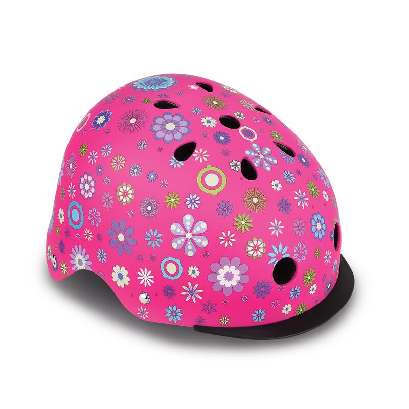 Kinderhelm met LED lichtjes in Roze