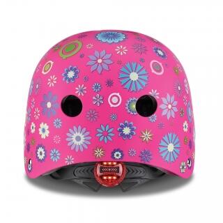 Kinderhelm met LED lichtjes in Roze