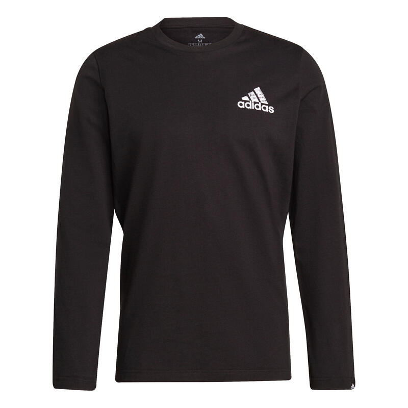 Camiseta de Manga Larga Hombre Adidas Spray Graphic Negro