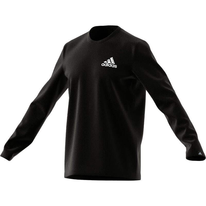 Camiseta de Manga Larga Hombre Adidas Spray Graphic Negro