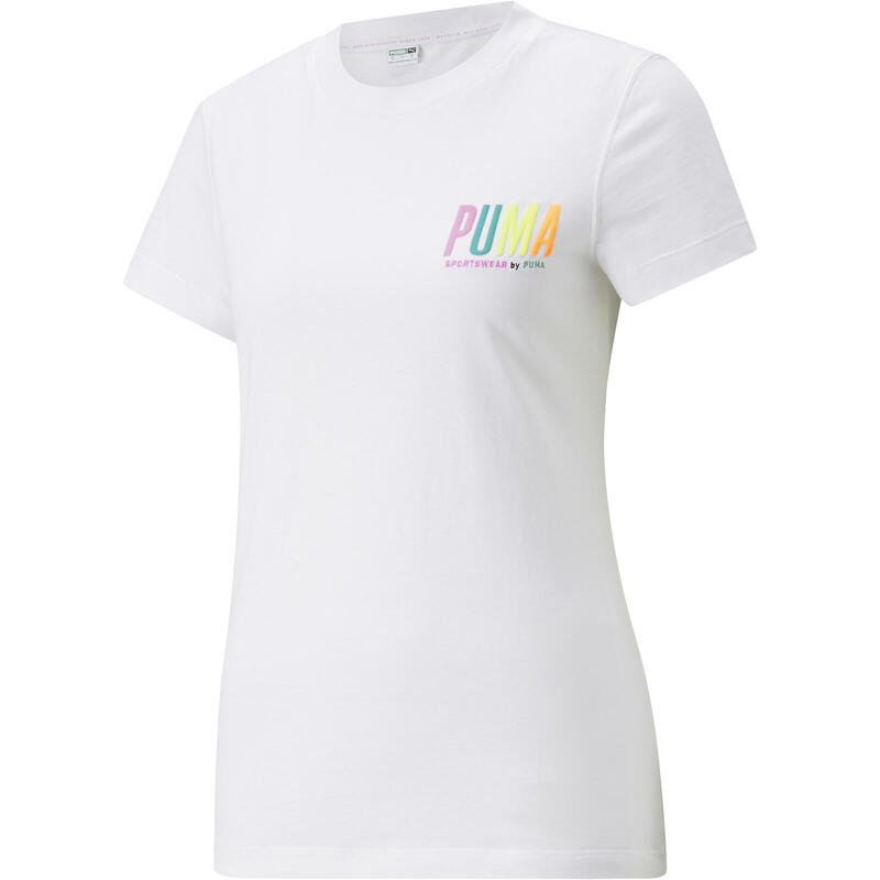 Camiseta de manga corta Puma SwxP Graphic, Blanco, Mujer