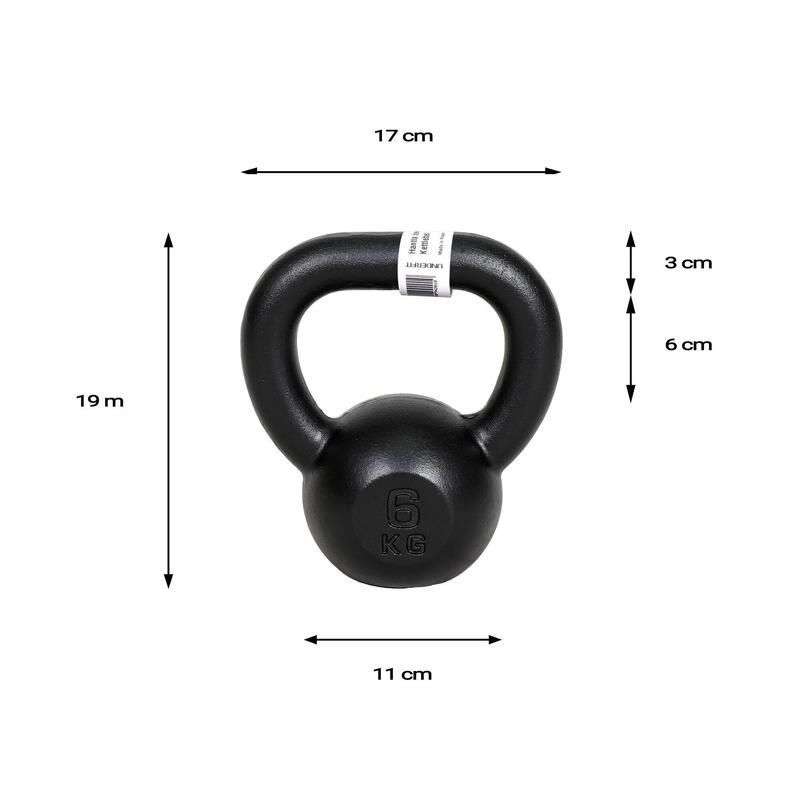 Kettlebell żeliwny czarny UNDERFIT