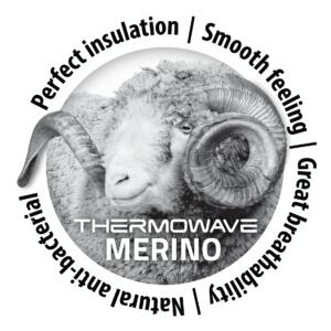 Thermowave Chemise à manches longues en laine mérinos chaude - Femme - Noir