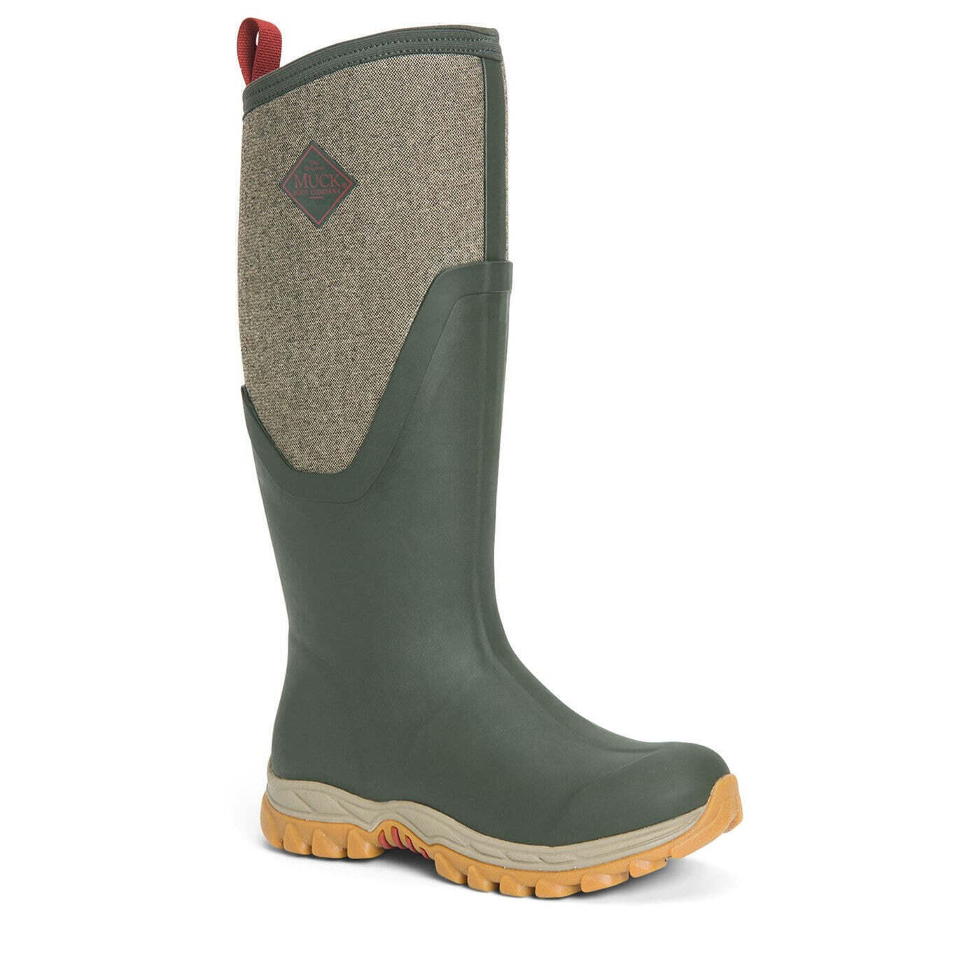 MUCK BOOTS Womens/Ladies Arctic Sport Tall Pill On Wellie Boots (Olive)