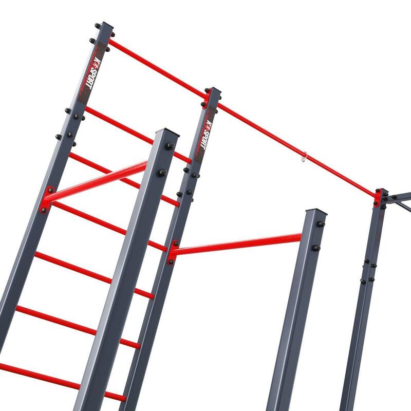 Reis partitie laser K-SPORT Outdoor Calisthenics Apparatuur met Muur Bars en opknoping Ladder |  Decathlon
