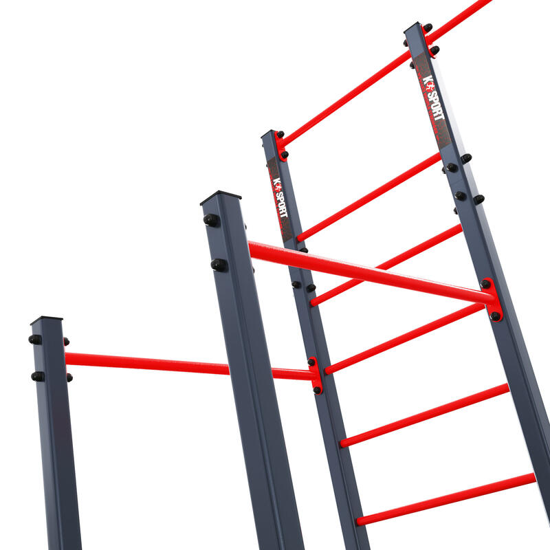 Reis partitie laser K-SPORT Outdoor Calisthenics Apparatuur met Muur Bars en opknoping Ladder |  Decathlon