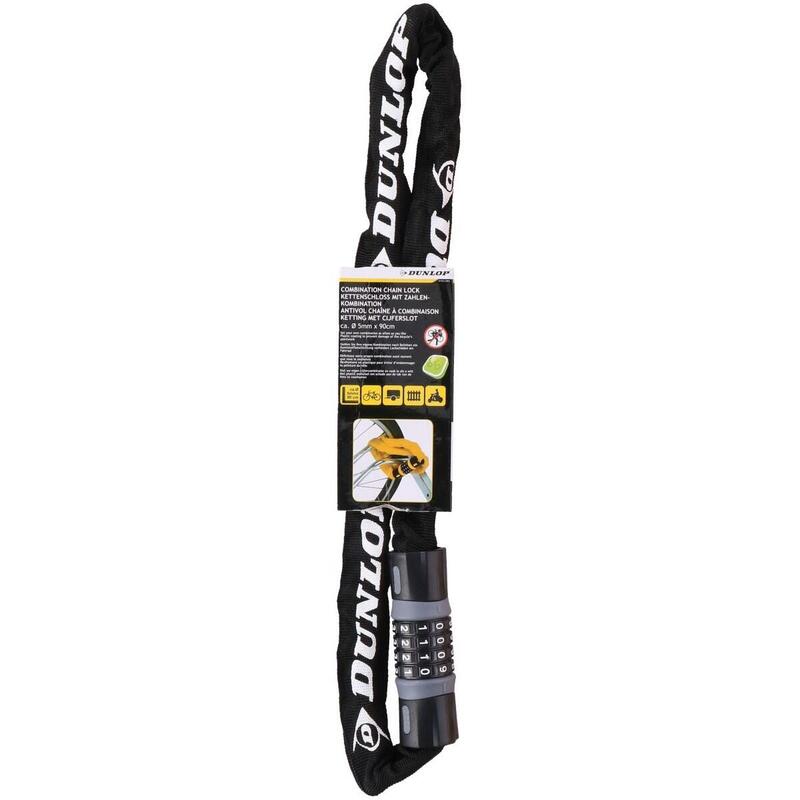 Zapięcie rowerowe łańcuch na szyfr dł. 90cm Dunlop