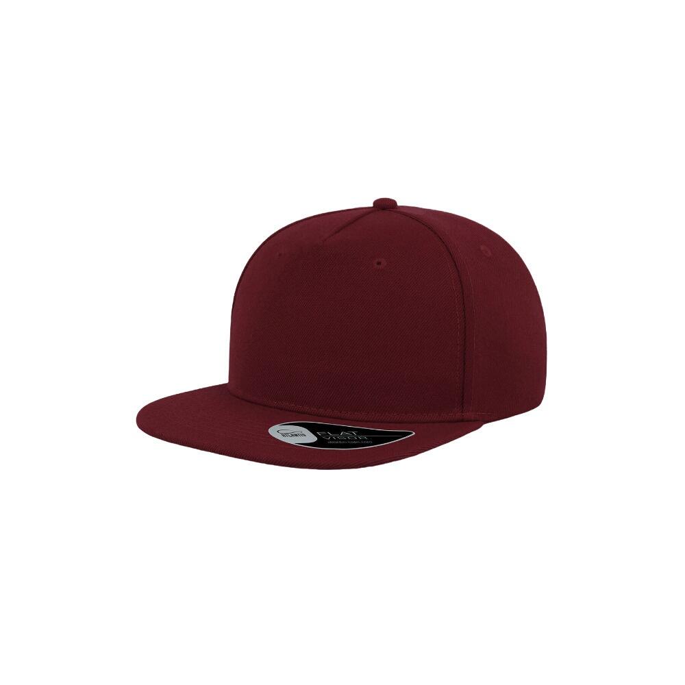 Mixed flat peak cap (Bordeaux)