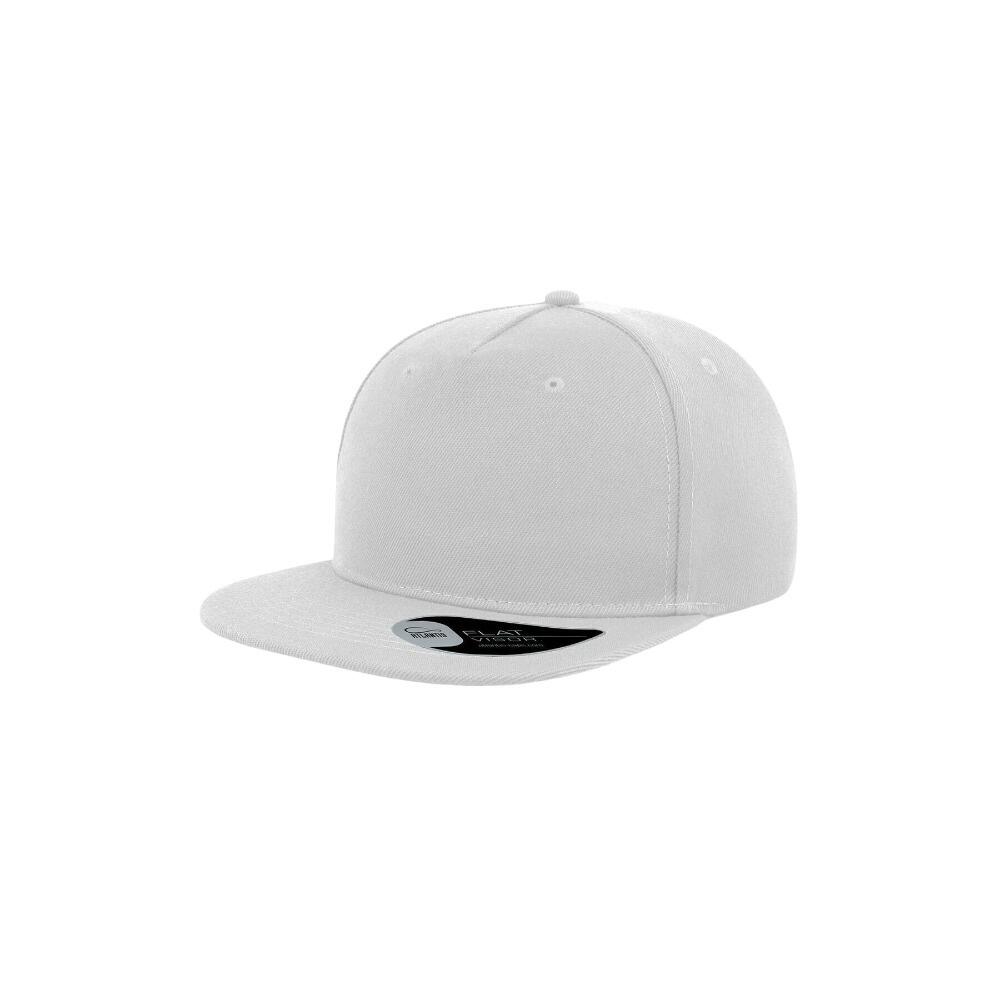 Mixed flat peak cap (White)