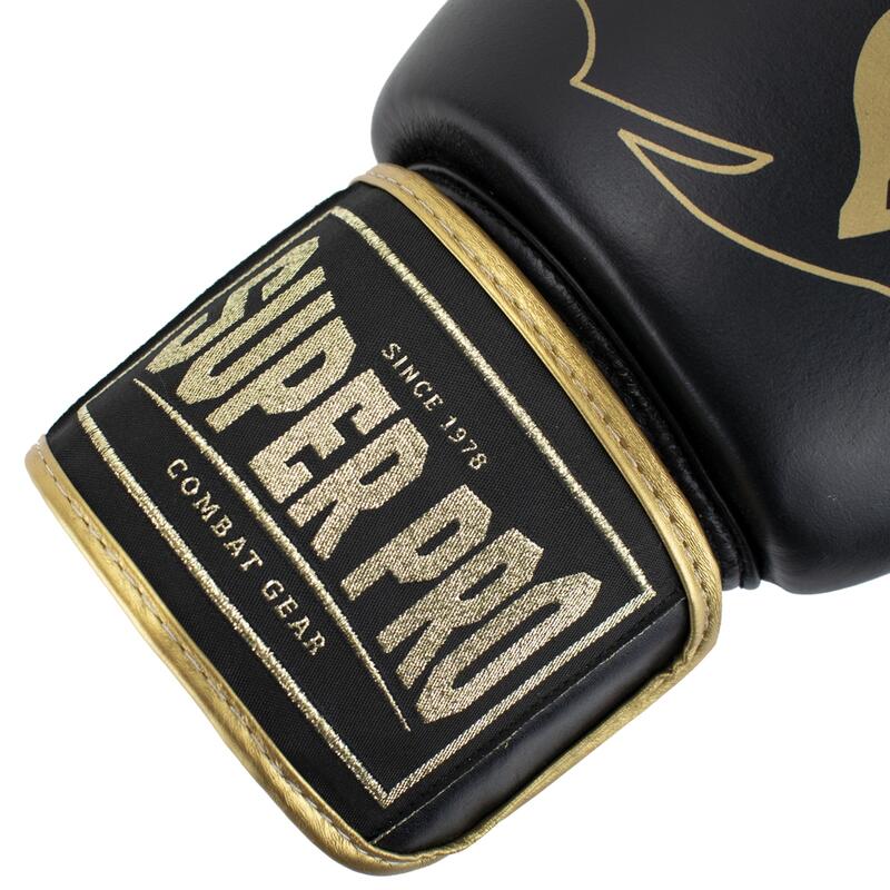 Guantes de boxeo de cuero - Warrior SE - Negro/Oro/Blanco