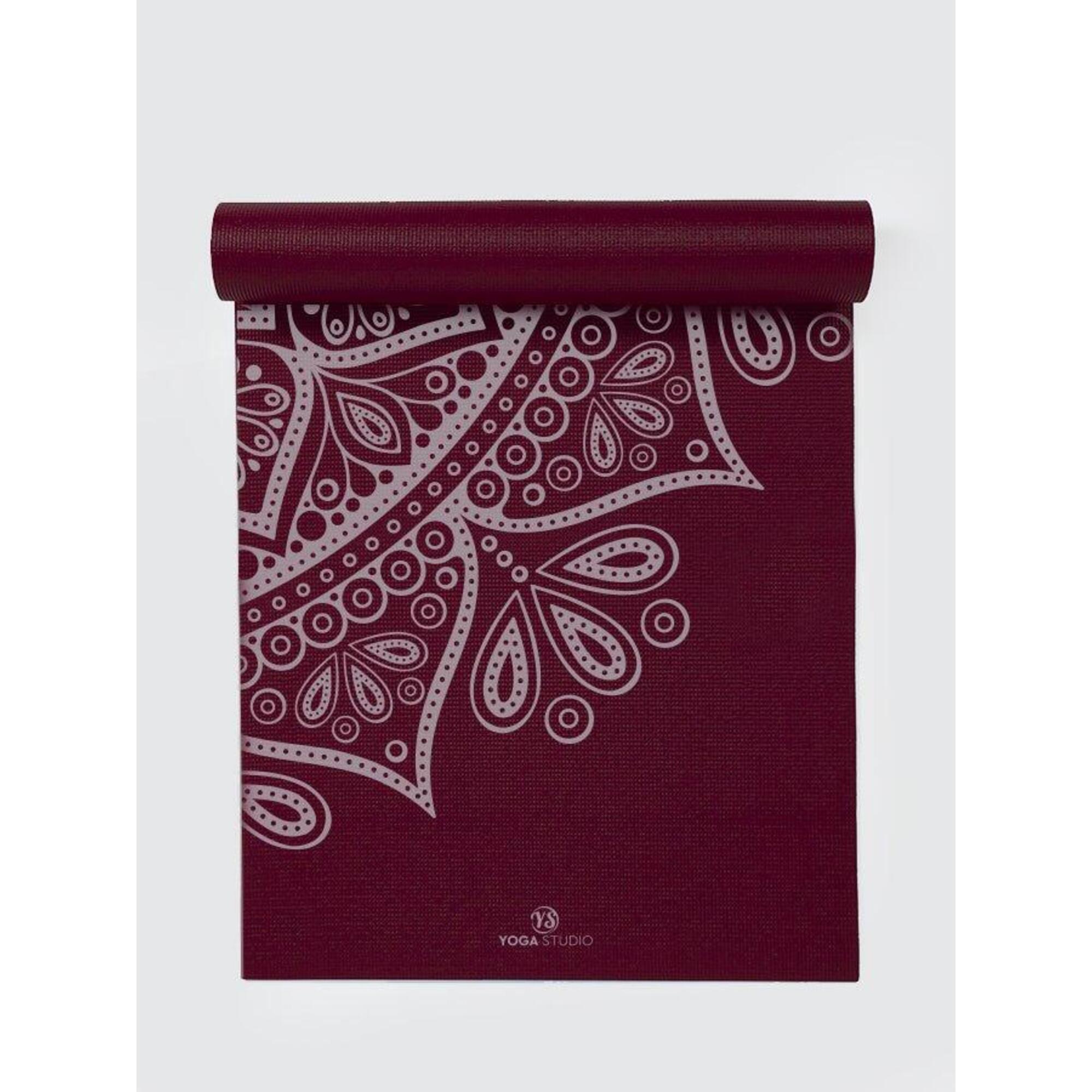 The Yoga Studio Designed Mats 6mm - Raspberry Mat Botanical Sun 2/4