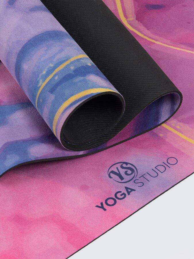Yoga Studio Vegan Suede Microfiber Yoga Mat 4mm - Pink Marble 3/5
