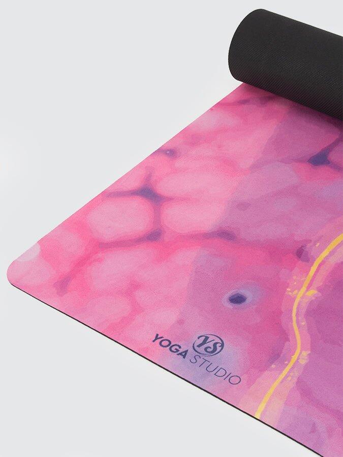 Yoga Studio Vegan Suede Microfiber Yoga Mat 4mm - Pink Marble 4/5