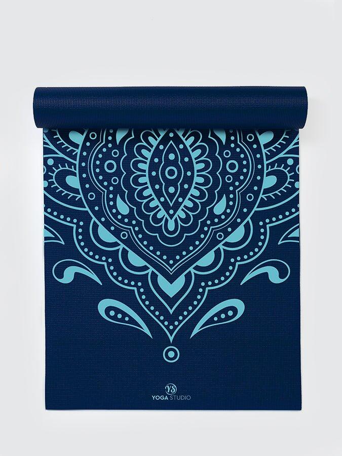 The Yoga Studio Designed Mats 6mm - Navy Blue Mat Mysterious Peacock 2/2