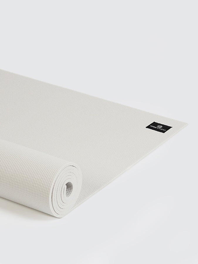 The Yoga Studio Sticky Yoga Mat 6mm - White 3/4