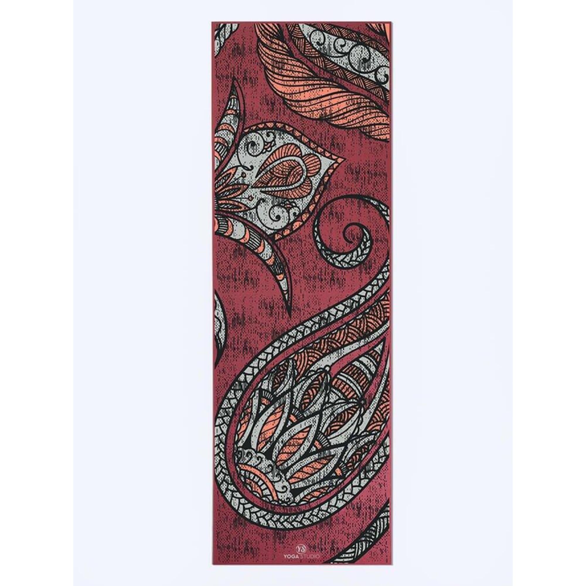 YOGA STUDIO The Yoga Studio Designed Mats 6mm - Burgundy Mat Pepper Paisley