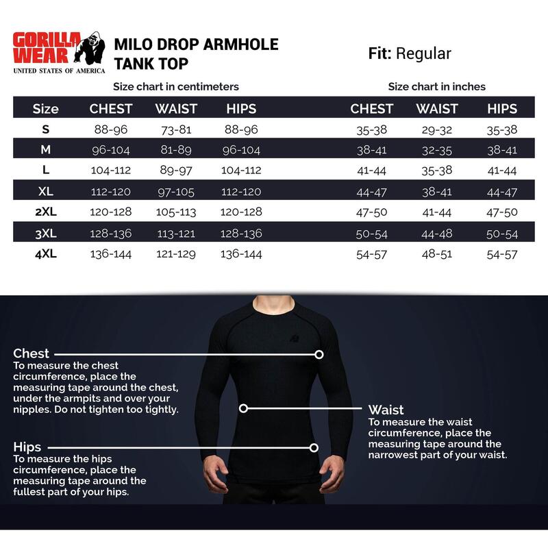 Tank top fitness męski Milo Drop Armhole