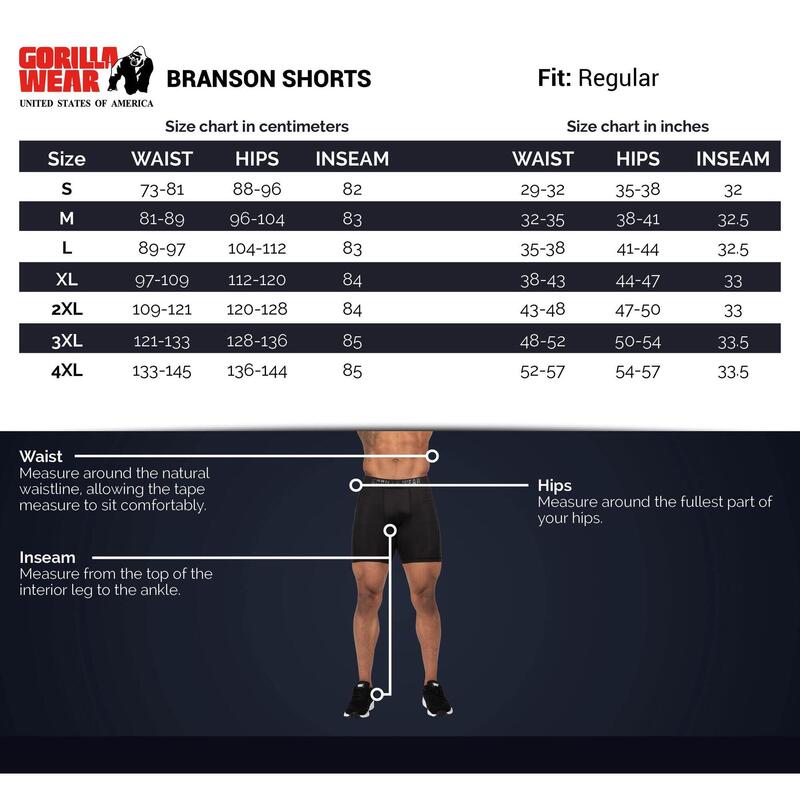 Spodenki fitness męskie Gorilla Wear Branson Shorts