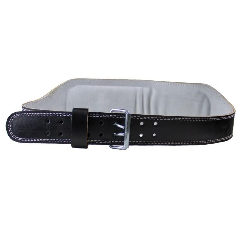 6 Inch Padded Leather Lifting Belt - Black/Gold /3XL