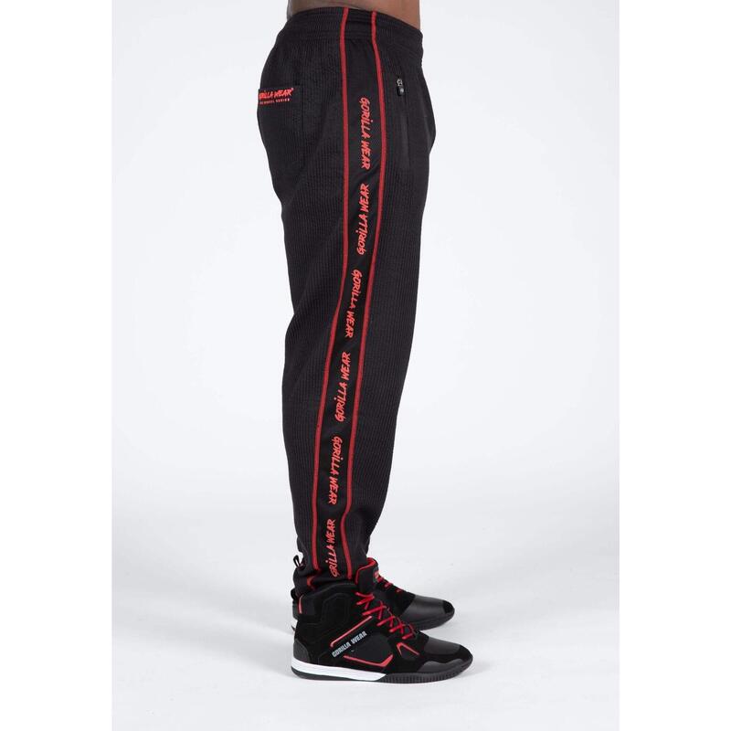 Buffalo Old School Workout Pants - Black/Red /3XL