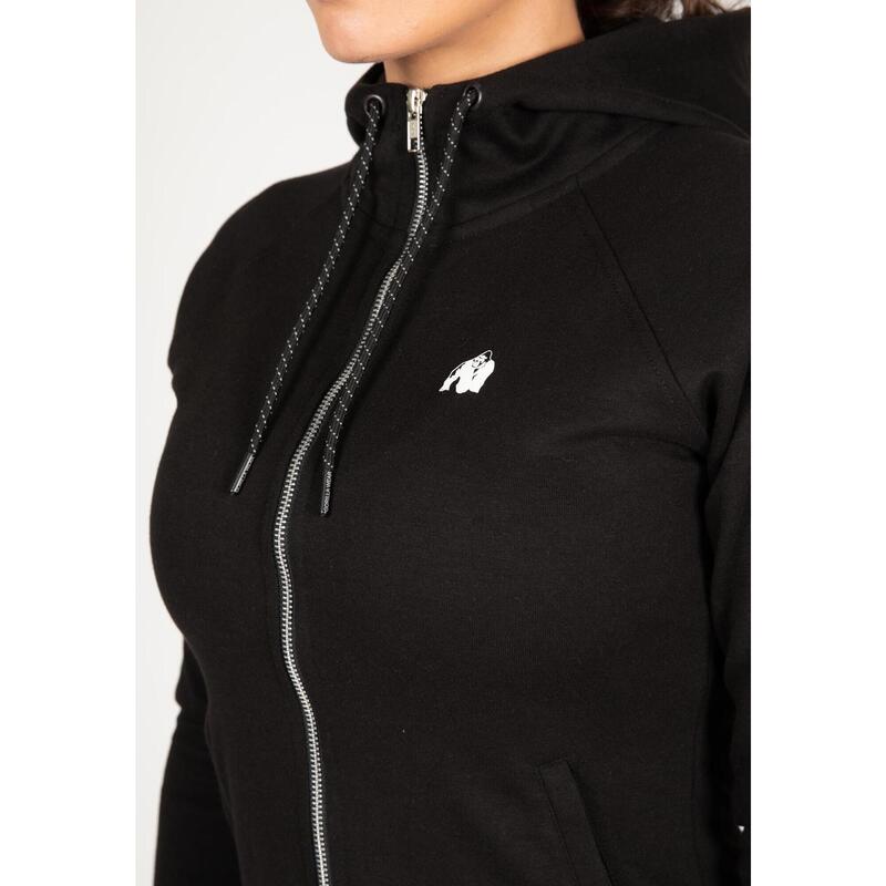 Marion Zipped Hoodie - Black - S