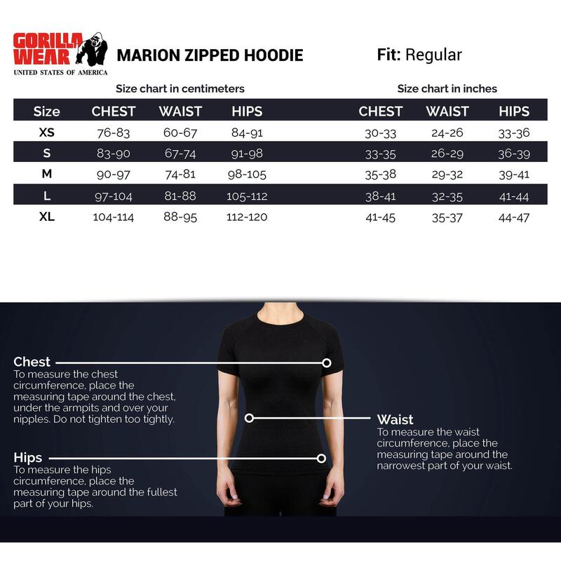 Bluza fitness męska Gorilla Wear Marion Zipped Hoodie rozpinana