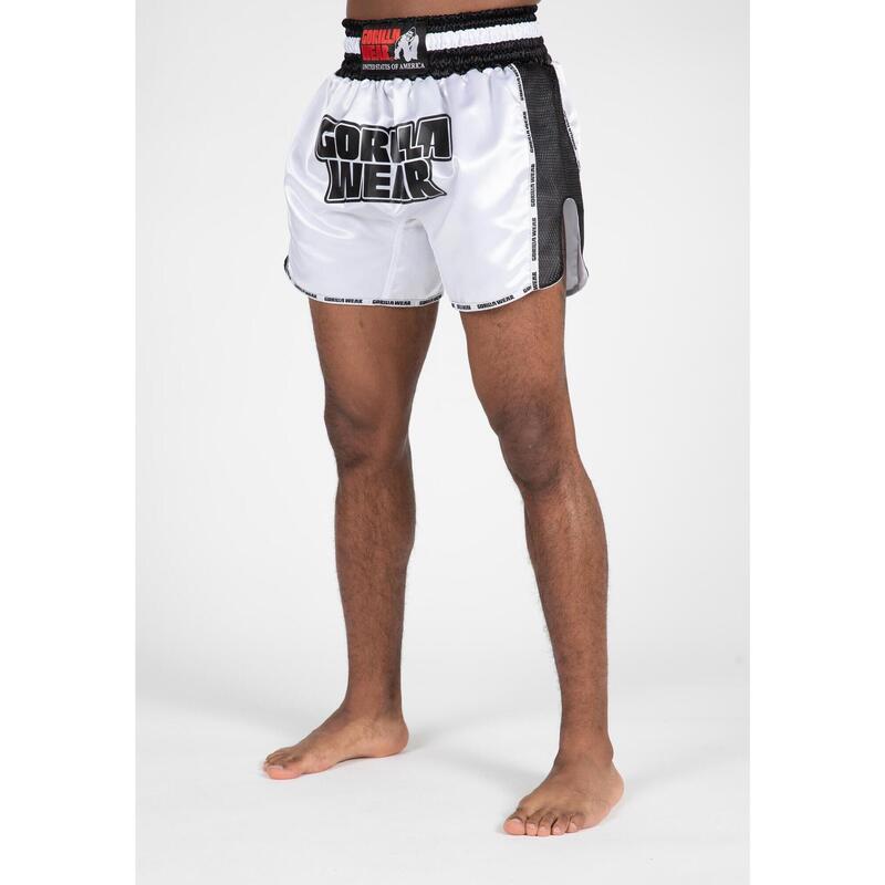 Piru Muay Thai Short - Blanc/Noir