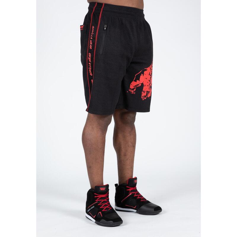 Buffalo Entrenamiento Vieja escuela Pantalones cortos - Negro/Rojo - 2XL/3XL