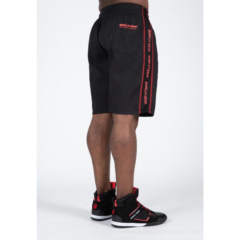 Buffalo Old School Workout Shorts - Black/Red /XL