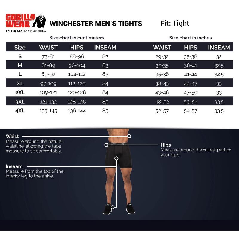 Legginsy fitness męskie Gorilla Wear Winchester Men's Tights