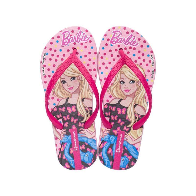 Japonki plażowe dziecięce Ipanema Barbie Kids Pink/Pink