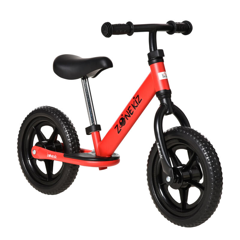 Bicicleta sin pedales para niños ajustable HOMCOM 89x37x60 cm rojo