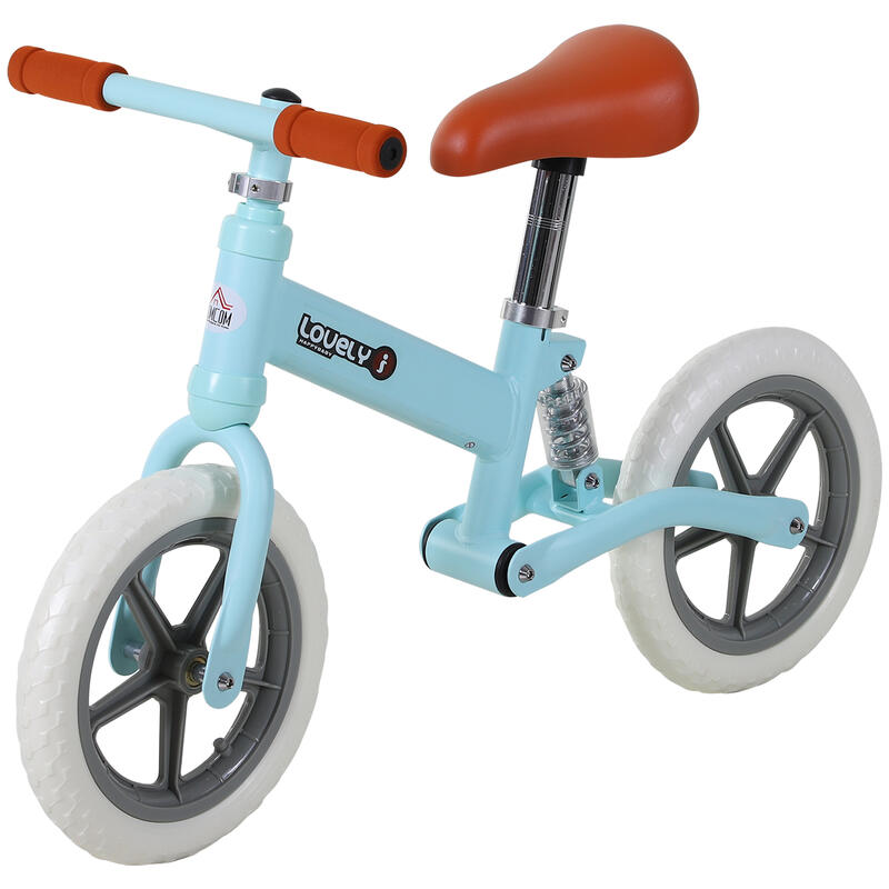 Bicicleta sin pedales Homcom azul 85x36x54 cm PP y metal