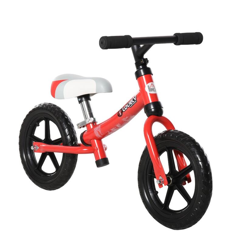 Bicicleta sem Pedal HOMCOM 65x33x46 cm Vermelha