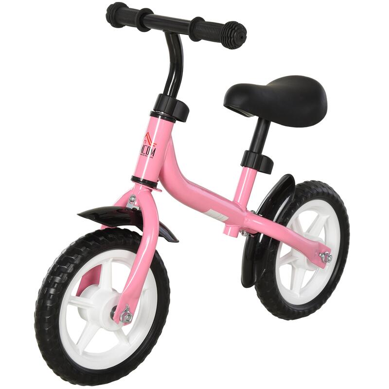 Bicicleta de equilibrio Homcom rosa 71x32x56 cm metal plástico