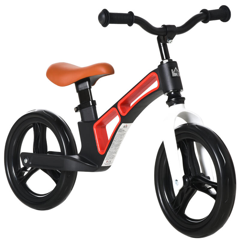 Bicicleta sin pedales infantil de 2-5 años HOMCOM 86x41x49 cm negro