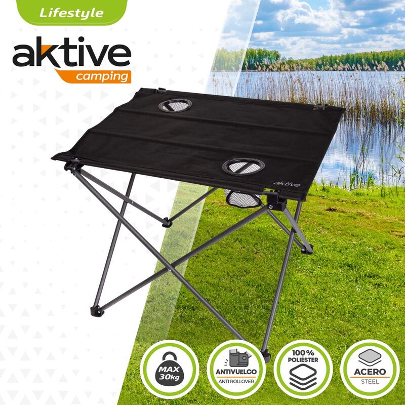 AKTIVE - Table Pliante Ultra Légère, Table de Camping 61x50x51 cm