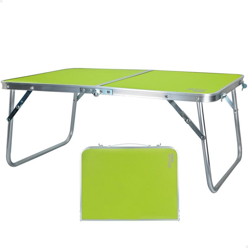 Mesa plegable aluminio Aktive Camping verde - 40x60x26 cm