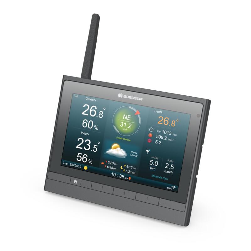 Station météo 7-en-1 BRESSER  Wifi HD professionnelle avec différents modes