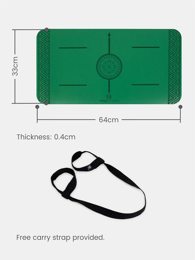 Yoga Studio The Grip Mini Mandala Yoga Mat Pad 4mm - Green 5/5